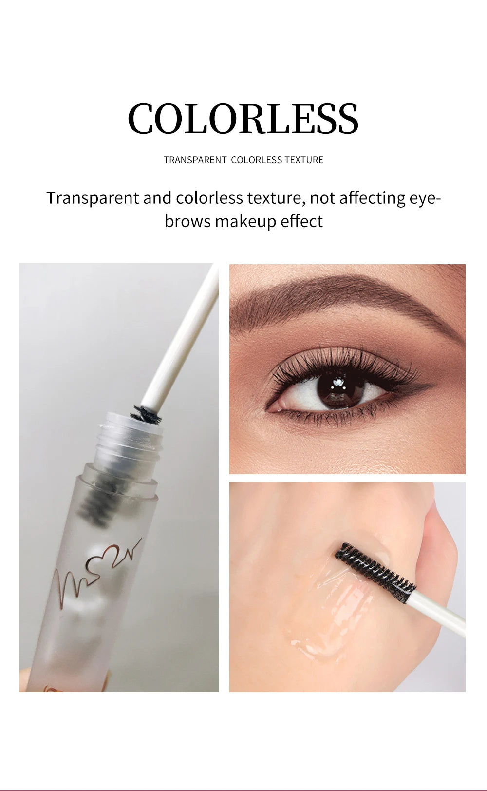 Eyebrow Styling Gel Liquid Colorless Transparent Fixed Gel Waterproof Sweat-proof Eyebrow Repair Lasting Makeup Gel For Eyebrows